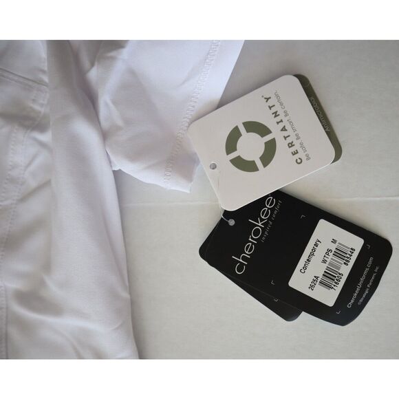 Cherokee Infinity 2625A Women's Sz Medium White Mock Wrap Scrub Top - Picture 4 of 7